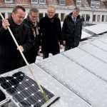 Einweihung der neuen Solaranlage auf dem Dach des Kinderhospitals.