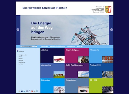 Schleswig-Holstein schaltet Website zur Energiewende frei.