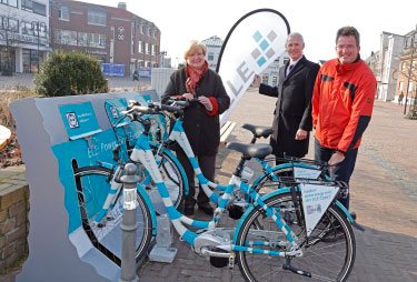 An der neuen Ladestation in Kirchhellen können E-Bikes kostenlos Strom tanken.