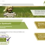 Website des Bioerdgas-Spotmarkts: Registrierungen sind bereits möglich.