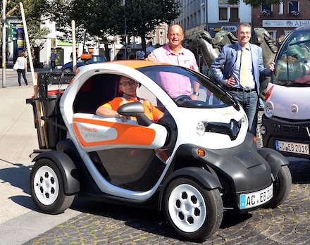 Der Aachener Stadtbetrieb setzt bei der Stadtreinigung auf Elektrofahrzeuge.