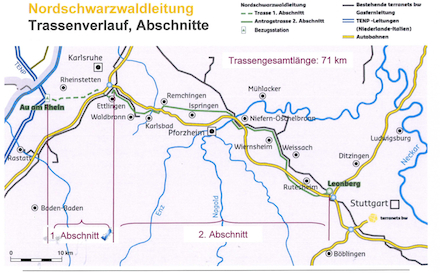 Das Unternehmen Terranets BW treibt den Bau der so genannten Nordschwarzwaldleitung voran.