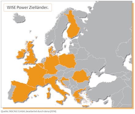 Das Projekt WISE Power zielt auf 13 Länder innerhalb der Europäischen Union.