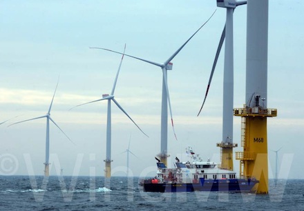 Meerwind Süd/Ost noch während der Installation.