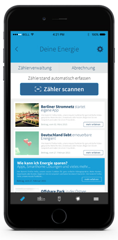 Über die smartlifeapp der Deutschen Gesellschaft für multimediale Kundenbindungssysteme kann unter anderem der Zählerstand erfasst werden.