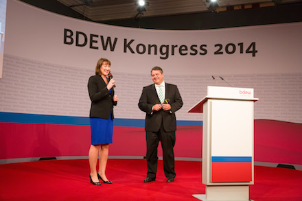 BDEW Kongress: Auch 2015 kann BDEW-Hauptgeschäftsführerin Hildegard Müller Bundeswirtschaftsminister Sigmar Gabriel als Redner begrüßen.