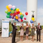 Die Inbetriebnahme von Sachsens bislang größtem Windpark-Projekt wurde von dem Unternehmen WSB gefeiert.