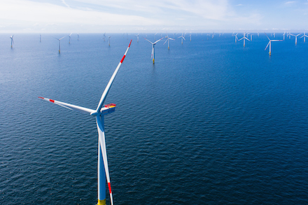 Windpark EnBW Baltic 2: Mehr Anlagen auch auf See sorgen für starken Anstieg bei der Windstromerzeugung.