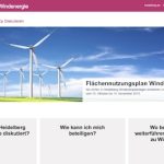 Online-Dialog: Bürger können Stellung nehmen zum Flächennutzungsplan Windenergie des Nachbarschaftsverbands Heidelberg-Mannheim.