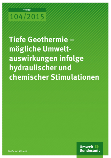 Laut der vom Umweltbundesamt (UBA) in Auftrag gegebenen Studie birgt die Tiefengeothermie keine nicht beherrschbaren Umweltrisiken.