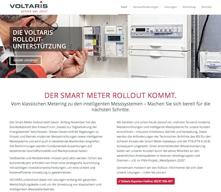 Voltaris hat eine Website zur Einführung digitaler Messeinrichtungen und Messsysteme online gestellt.