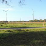 Eine Fotosimulation des Windparks Esperke vom Bahnhof Hope aus gesehen.