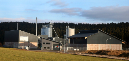 Das Biomasse-Heizkraftwerk in Wunsiedel wird mit Holz aus dem Fichtelgebirge und dem Frankenwald betrieben.