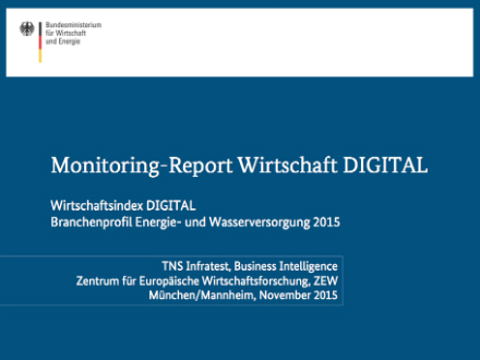 Der Digitalisierungsgrad in Unternehmen der Energie- und Wasserversorgung ist durchschnittlich