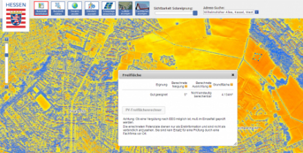 Das Solarkataster Hessen zeigt