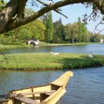 In enger Nachbarschaft: Die Schwaneninsel im Weltkulturerbe Wörlitzer Park und der geplante Windpark in Cowig-Luko.