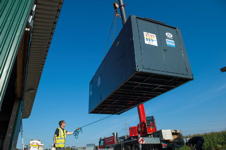 ORC-Modul im Container erhöht die Leistung von Biogas-BHKWs.