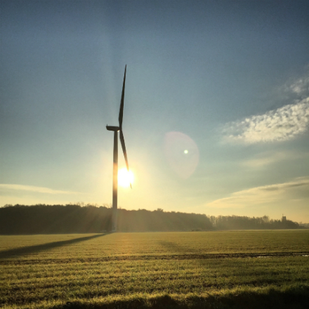 Das Bürgerwindrad in Münster-Amelsbüren gehört den Mitgliedern der Genossenschaft Unsere Münster-Energie eG.