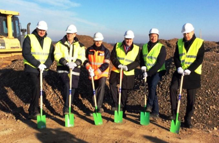 Spatenstich für den Windpark Indeland.