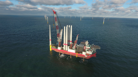 Der Offshore-Windpark Sandbank ist vollständig