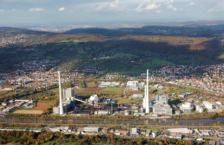 Block 1 des Kraftwerks Altbach/Deizisau (links) soll stillgelegt werden.