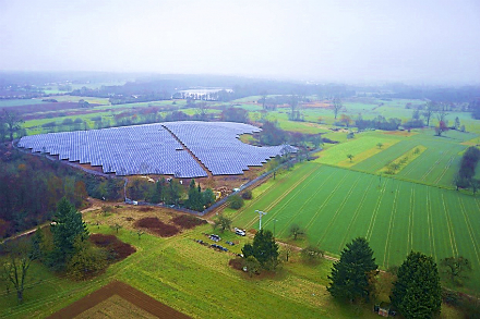 Der Solarpark Malsch wurde auf einem ehemaligen Deponiegelände errichtet.