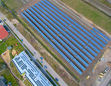 Installation einer 750-kWp-Anlage in Achim