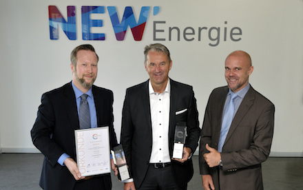 Die NEW wurde von EuPD Research gleich zweifach mit dem Energiewende Award ausgezeichnet.