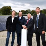 Feierliche Inbetriebnahme des neuen Rostocker Photovoltaikkraftwerks.