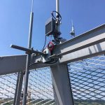 München: Antenne für das neue LoRa-Netz auf dem Heizwerk Freiham.