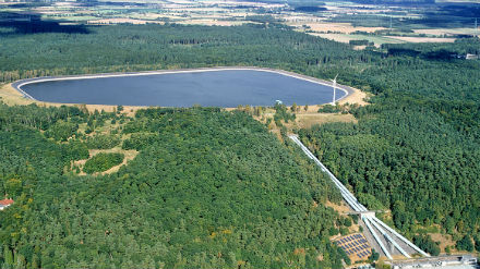 Pumpspeicher Geesthacht: Im Rahmen des Projekts pv@hydro plant Vattenfall den Bau einer weiteren PV-Anlage.