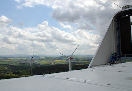 Der Trianel-Windpark Buchenau besteht aus fünf Windkraftanlagen mit einer Gesamtleistung von 17