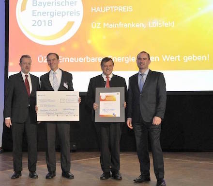 Die Unterfränkische Überlandzentrale hat den Bayerischen Energiepreis 2018 gewonnen.