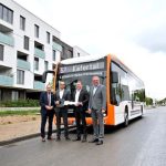 Die elektrische Buslinie im neu gestalteten Mannheimer Stadtquartier Franklin wurde jetzt symbolisch in Betrieb genommen.