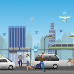 Vernetzte Mobilität in der Smart City.