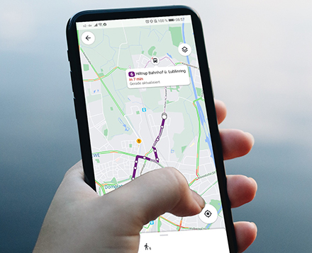 Mit dem Busradar der Stadtwerke Münster können ÖPNV-Fahrgäste die für sie optimale Route auswählen.