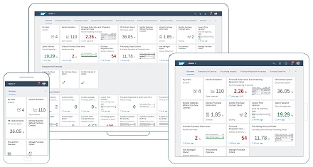 SAP Fiori ist auch auf verschiedenen Endgeräten wie Tablets oder Handys anwendbar.