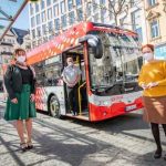 Vier Solobusse der Marke Ebusco 2.2 fahren künftig geräuschlos und emissionsfrei durch die Stadt Bonn.