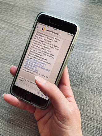 Auch über WhatsApp können Bürger ab sofort den Service der Stadtwerke Bochum in Anspruch nehmen.