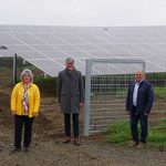 Präsentation der neuen Photovoltaik-Freiflächenanlage in der Gemeinde Seinsheim.