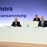 Das Podium der Mainova-Hauptversammlung 2021.