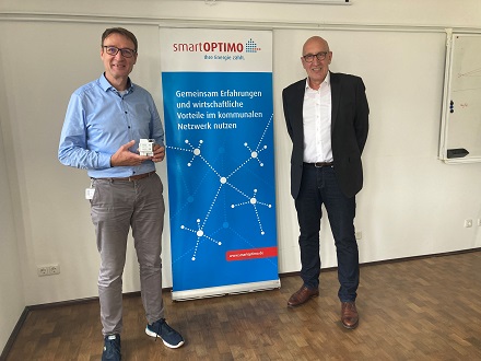 Torsten Großmann von SmartOPTIMO (links) und Peter Heuell