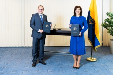 Essens Oberbürgermeister Thomas Kufen (CDU) und Katherina Reiche