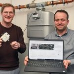 SWTE-Projektleiter Daniel Georg (r.) und Ingenieur Christoph Mersch erklären