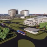 Visualisierung des geplanten LNG-Terminals in Stade.