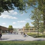 Visualisierung für den Neubau der Gesamtschule Altenessen-Süd.