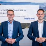 Die badenova Vorstände Heinz-Werner Hölscher (links) und Hans-Martin Hellebrand bei der Bilanz-Pressekonferenz.