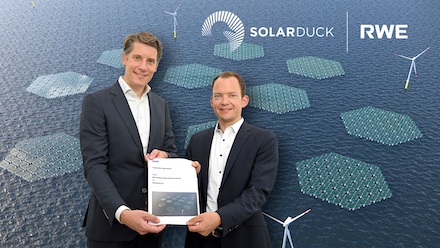 RWE und Solarduck testen Technologie für Offshore-Solarparks.