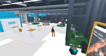 Virtuelles Servicecenter der Dortmunder Energie- und Wasserversorgung in Metaverse.