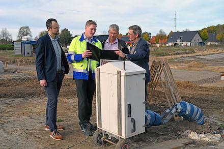 Begutachtung der Probebohrungen für das Kalte-Nawärmenetz in Hörstel.